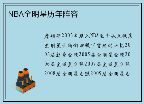 NBA全明星历年阵容